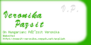 veronika pazsit business card